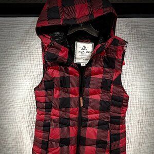 Alpine Design Buffalo Plaid Puffer Vest - Size XS - Like New